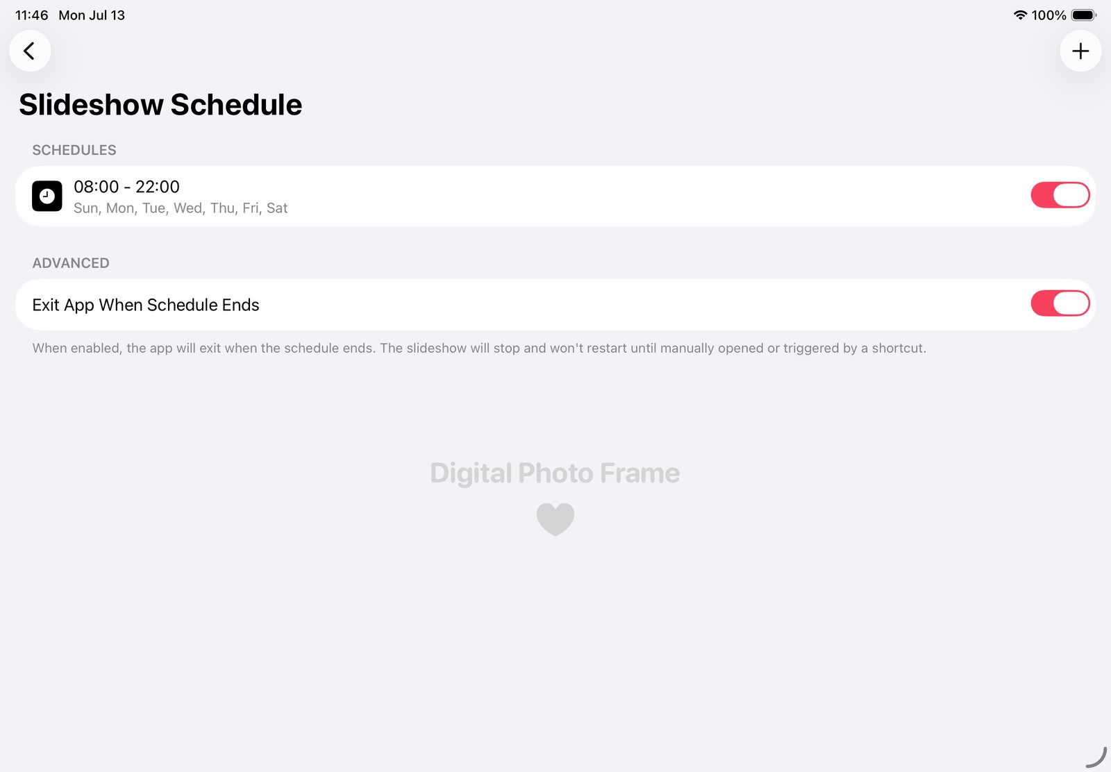 How to Run a Slideshow by Day and Let Your iPad Sleep at Night