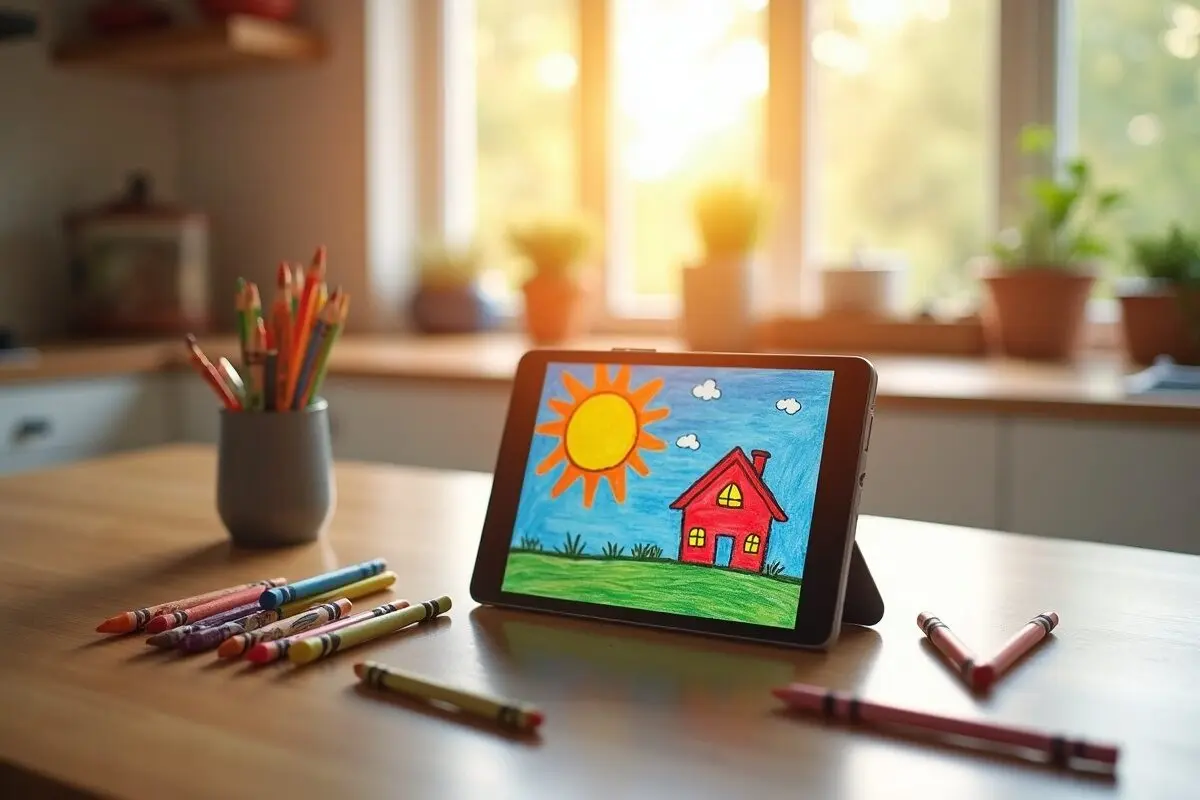Kids' Artwork Gallery: Displaying Digital Art