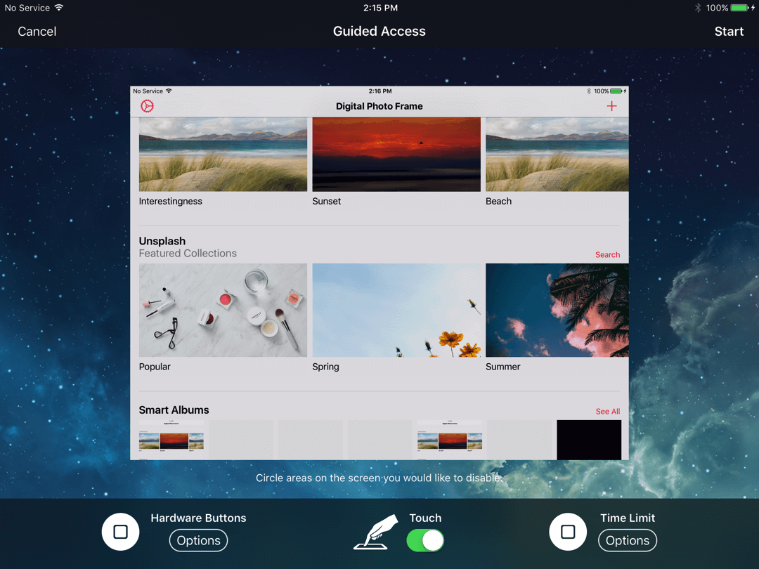 Triple-click home button demonstration to activate Guided Access