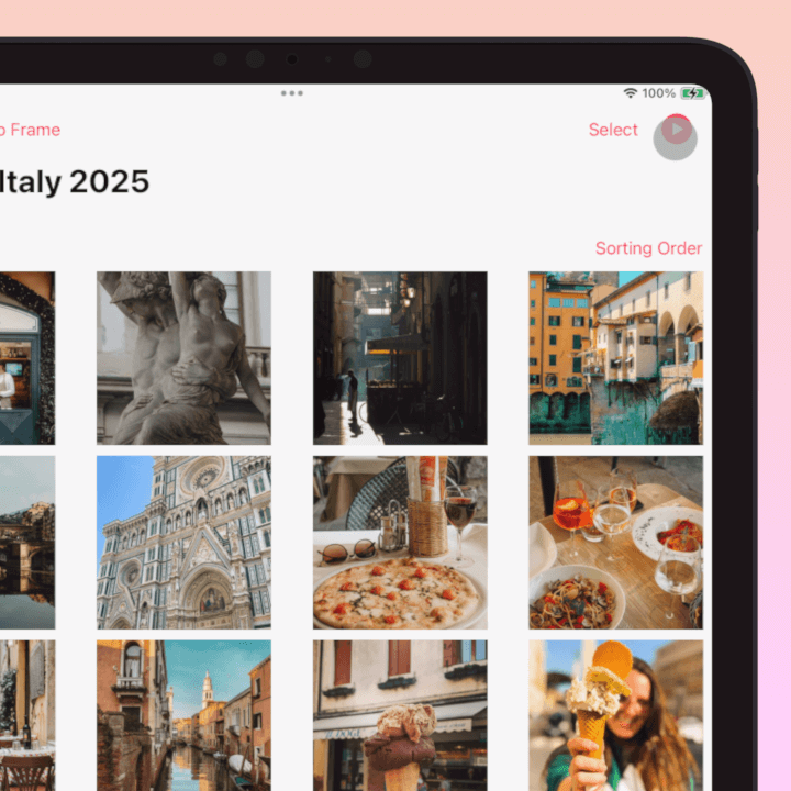 Digital Photo Frame Diashow abspielen